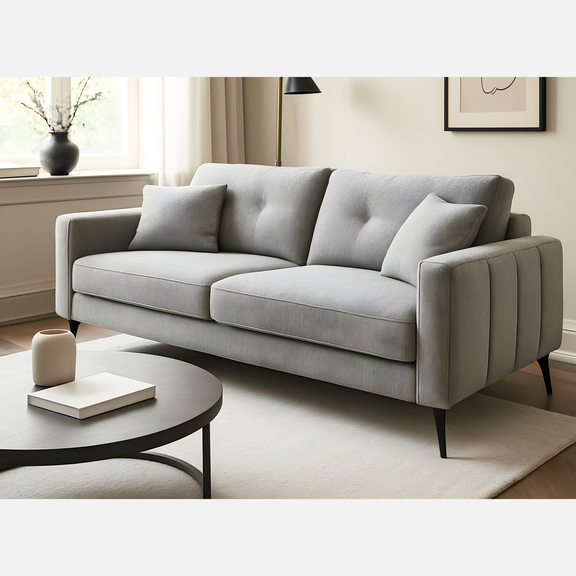 Emberly Sofa: Grey